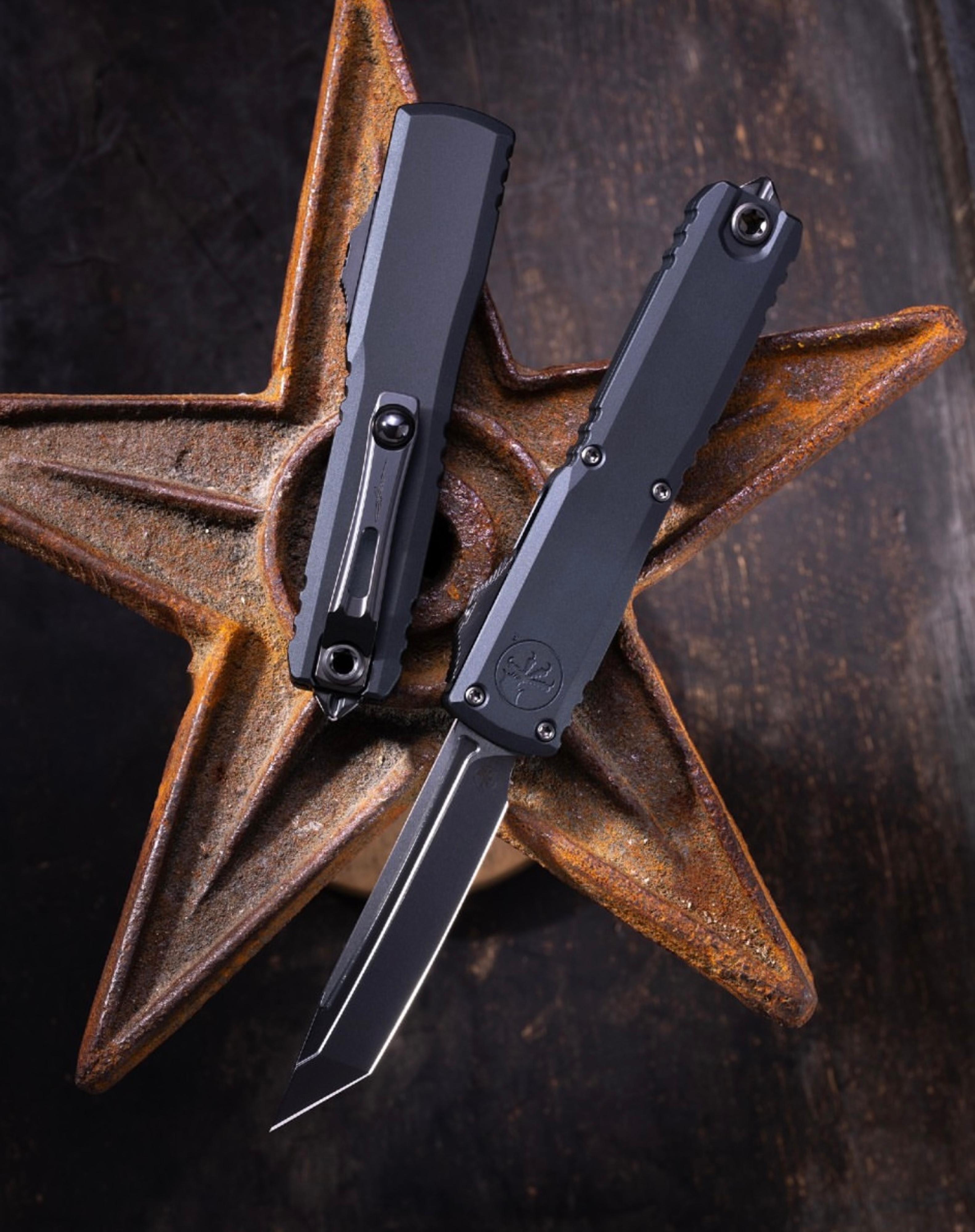 Microtech Ultratech ZBP Gen III Shadow T/E OTF Knife Black Al 3.5 inches DLC | 10000584